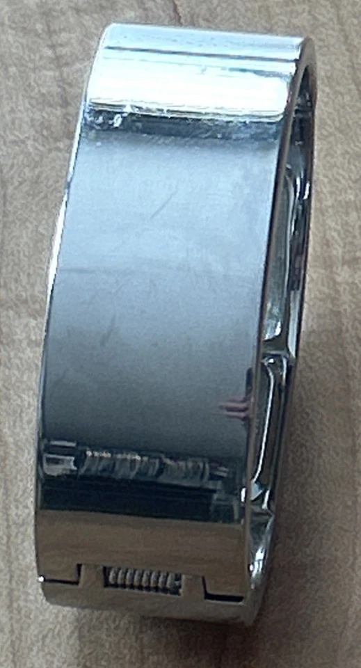 VIVANI Women's Silver Tone Abalone Cuff Bracelet Watch K813 NEW BATTERY RUNS - image 3 of 4