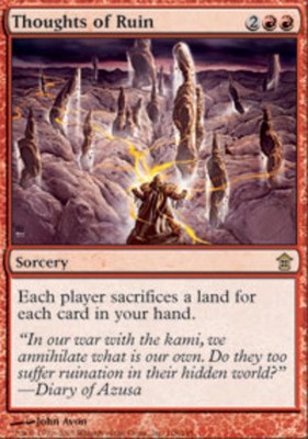 MTG Thoughts of Ruin, Saviors of Kamigawa, Damaged, English