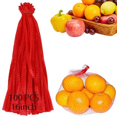 Bolsas de malla reutilizables para productos agrícolas, 16 pulgadas estirables