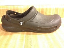 Crocs Mens 11M Classic Bistro Work Black Non-Slip Safety Clog Mule Sandals OSHA