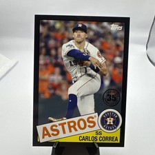 2020 Topps - 1985 Topps Baseball Series 2 Carlos Correa #85TB-19 Black /299