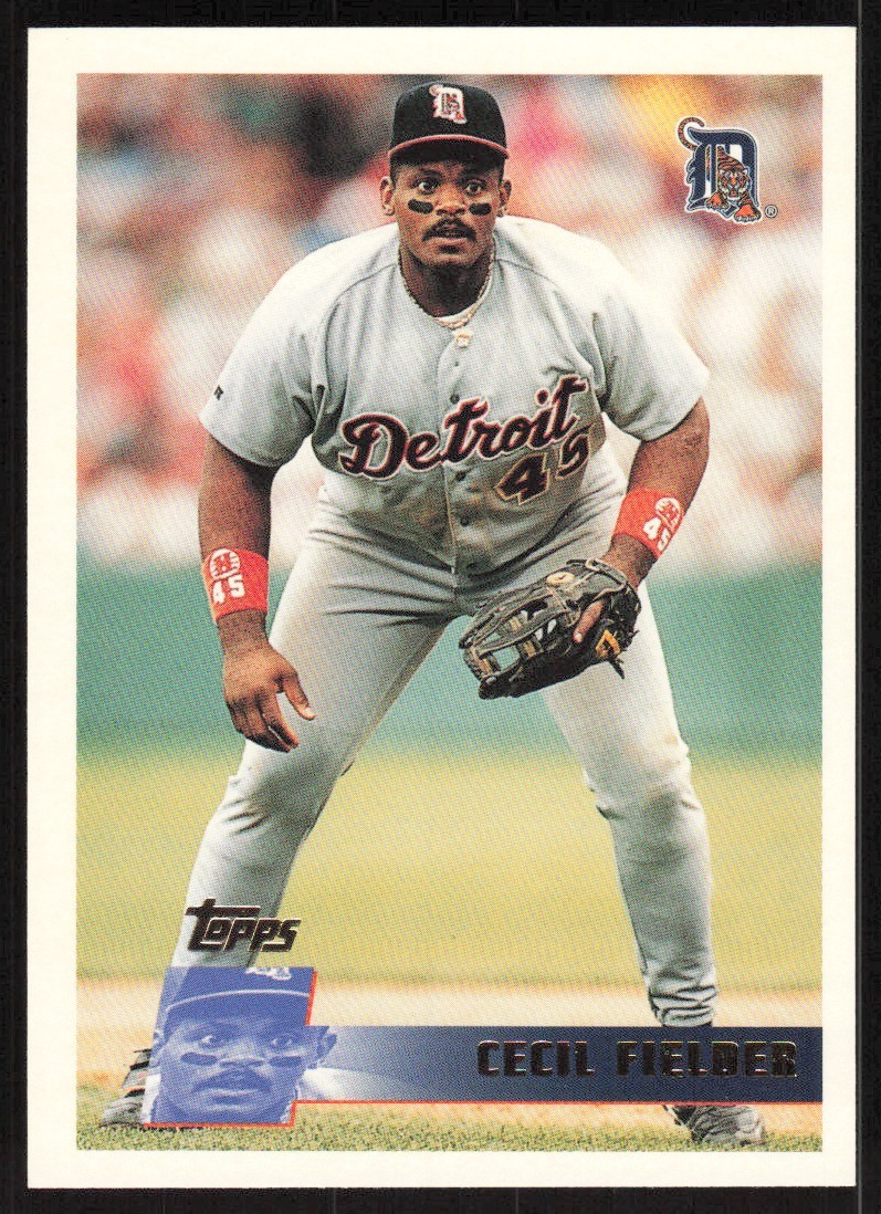 1996 Topps Baseball Cecil Fielder #393 Detroit Tigers