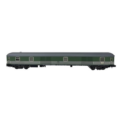 Spur N · Minitrix · Gepäckwagen Bauart Düm 902, 4-achsig, grün/grau Popfarben