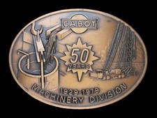 UA07152 VINTAGE 1979 CABOT MACHINERY DIVISION 50 YEARS BELT BUCKLE