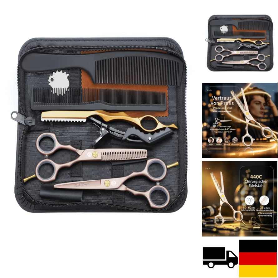 Purple Dragon Haarschere 5,5Zoll Profi Friseurschere Friseurscheren set perfekt