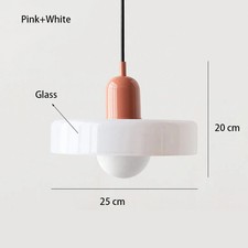 Nordic Glass Chandelier Ceiling Light Bauhaus Retro Dining Living Room Bar Lamp