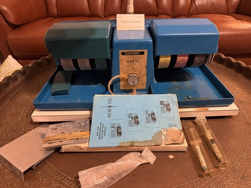 GEM-TEC CORONET LAPIDARY CABBING GRINDER POLISHER WITH LIGHT!