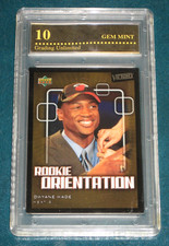 2003-04 Upper Deck Victory Dwayne Wade GU GEM Mint 10 Rookie Miami Heat Card#105. rookie card picture