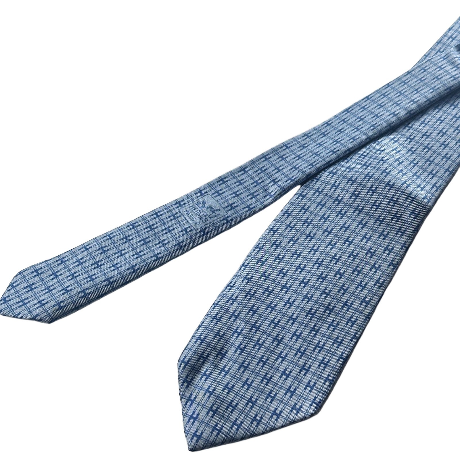 Authentic Hermès HERMES H-Pattern Checkered Logo … - image 4