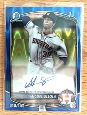Miguel Ullola Astros 2025 1st Bowman Chrome AUTO Prospect Blue Refractors 16/150