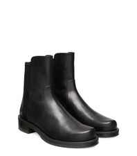Stuart Weitzman 5050 Bold Bootie Block Heel Black Leather EU38, £550
