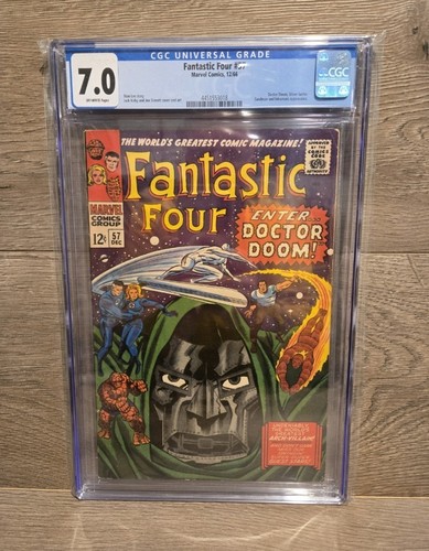 Fantastic Four # 57 CGC 7.0 Dr Doom Silver Surfer Power Cosmic Saga Kirby 1966