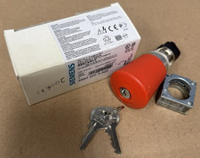 SIEMENS 3SB3 500-1LA20 RED KEY LOCK NOT-HALT 40MM EMERGENCY-STOP *NEW IN BOX*