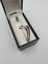 Sterling Silver Bangle Bracelet Wave Shape - Boxed