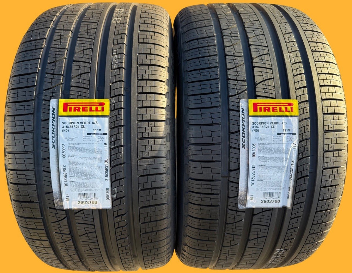 Set of TWO BRAND NEW 315/35R21 111V Pirelli Scorpion Verde A/S All