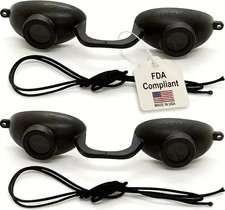 2 pack EVO FLEX Flexible Tanning Bed Goggles UV Eye Protection Glasses