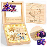 Geldgeschenke Geburtstag 50 Holz Geschenk FüR Frau Mann Deko 50. Geburtstag
