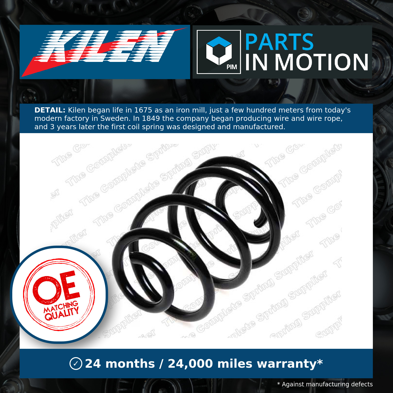 Coil Spring Rear 60360 Kilen Suspension 90007059 90189408 90189409 424293 New