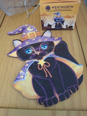 15 Stück Cleo die Katze Hexe Halloween Wentworth Holzpuzzle Komplett Gc