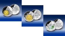 "Das Geld Europas" - Inlay Pr&auml;gung - Vatikanstaat + 1 DM + 100 &euro; Banknote