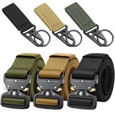3 Packs Tactical Belt, Military Style Webbing Riggers Web Belt Heavy-Duty Qui...