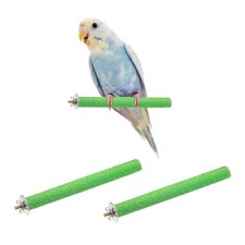 2Pcs 20 x 2 cm L x W Wood Perch Stand Colorful Paw Grinding Stick, Green