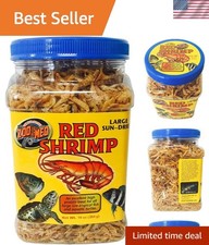 10 oz Large Sun-Dried Red Shrimp Food - Nutrition for Turtles Fish