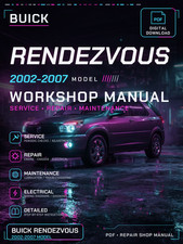 Buick Rendezvous 2002 2003 2004 2007 Workshop Repair Service Manual Buick Rendezvous 2002 2003 2004 2007 Workshop Repair Service Manual