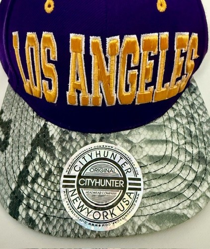 City Hunter Los Angeles Baseball Cap Trucker Mütze Lila Snap Back - Bild 2 von 6
