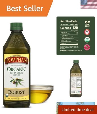 USDA Organic Robust Extra Virgin Olive Oil, Contains Polyphenols, First Cold ...