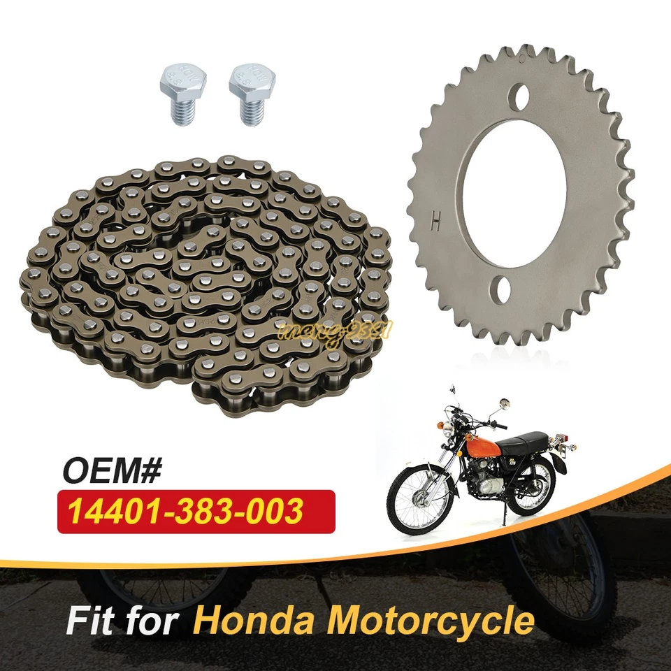 Juego de cadena y piñón de leva 32T para Honda XL100 125 125S CT125 CB125S TL125S Foto 3 de 4