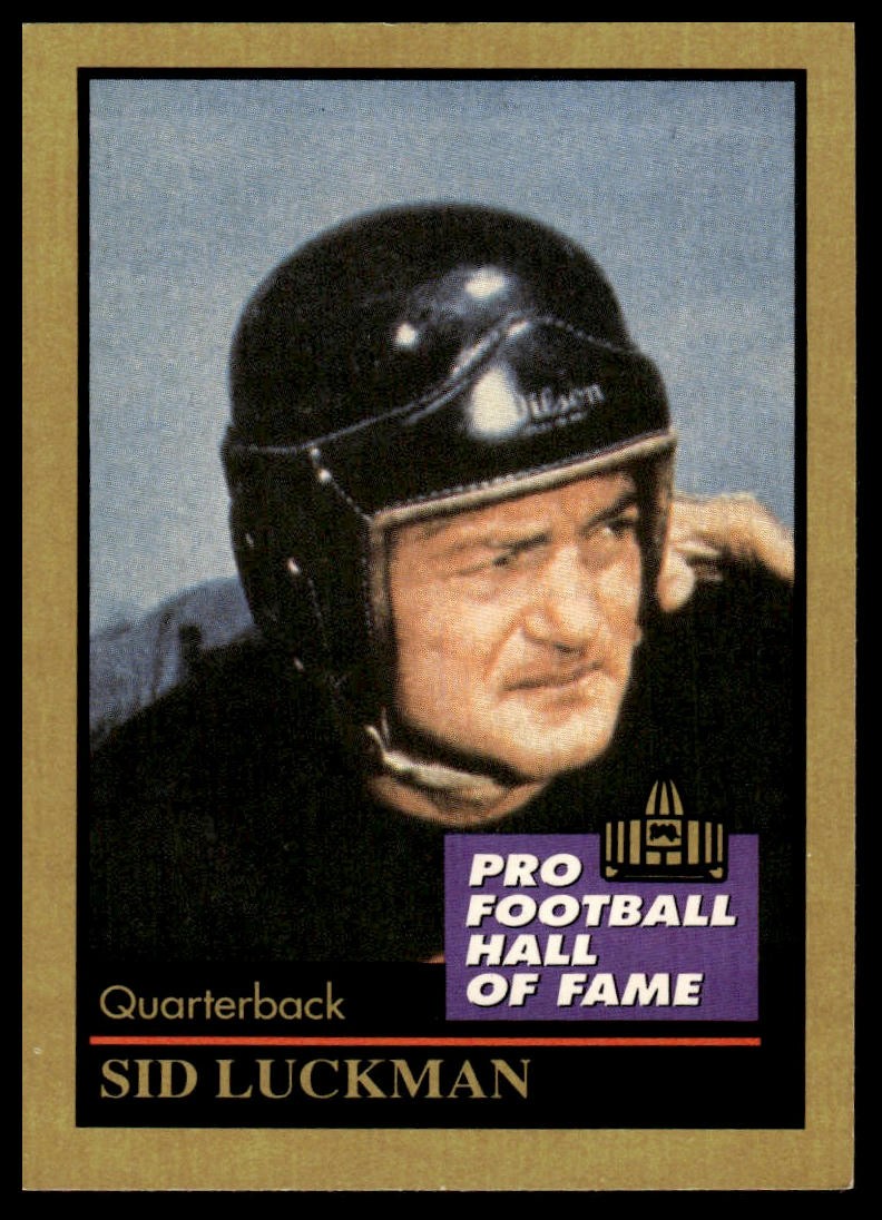 1991 Enor Pro Football Hall of Fame Sid Luckman #89 Chicago Bears