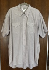 Ruddock Western Pearl Snap Short Sleeve Shirt Big Men s XLT 18.5 Made In USA