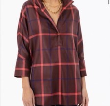 Tuckernuck Willow Blouse in Hickory Plaid Size medium