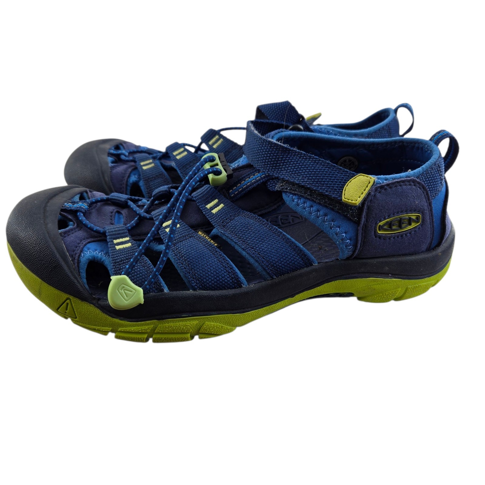 Sandali Keen giovani taglia 6 Newport H2 impermeabili escursionismo outdoor blu verde lime