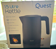 Quest 1.5L Cordless Electric Kettle 3000W Auto Shut-Off Matte Black