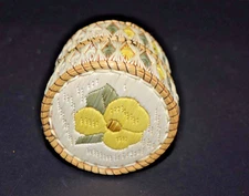 Fancy Porcupine Quill Box Basket Delia Beboning Native First Nation Manitoulin