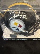 TJ Watt Autographed Speed Mini Helmet with Beckett COA