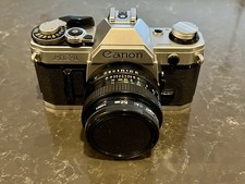 Canon AE-1 35mm SLR Film Camera W/ 50mm FD Film Tested  Working Great 