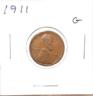 1911 US Lincoln Cent Penny G Good Free Shipping
