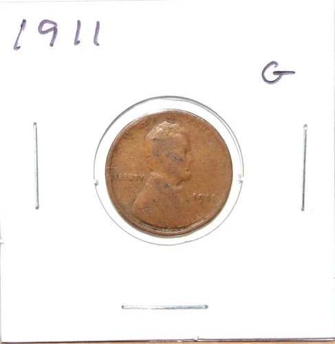 1911 US Lincoln Cent Penny G Good Free Shipping