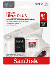 SanDisk Ultra Plus Card w/ Adapter - 64 GB/150 Speed - NEW