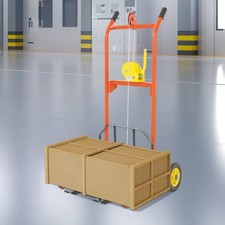 Material Lift Winch Stacker 330 lbs Truck Dolly 9" Wheel, Up to 40 inch Lift