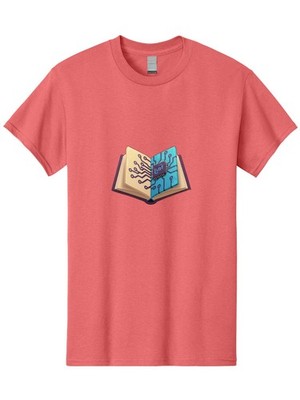 Bni-Microchip-Book Mens Graphic Tee, 100% Cotton, Casual Summer Wear