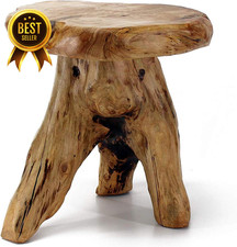 Natural Cedar Stump Stool, 14" End Table, Live Edge Side Table, Plant Stand, Sma
