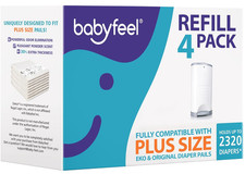 Refills Compatible with DEKOR PLUS Diaper Pails 4 Pack Exclusive 30 Extra T