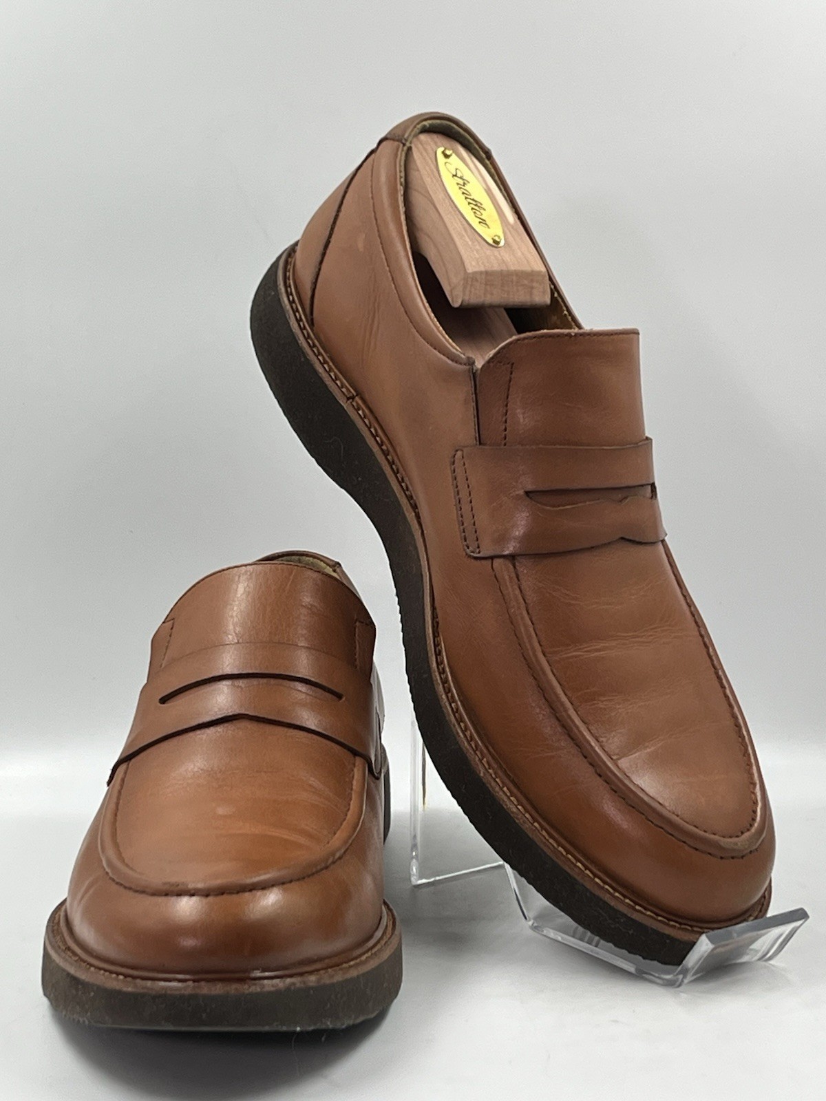 SAOLA Mocassino Samuel Hubbard uomo 9 5 M #2317 Penny pelle marrone suola Vibram