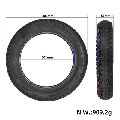 12,5x2,125 Zoll Off Road Reifen passend für Xiaomi 5Plus Elektroroller 57-203