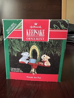 Hallmark Friends Are Fun Ornament 1991 Moving Teeter Totter MIB