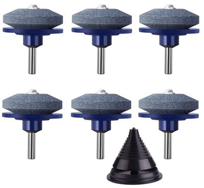 6Pcs Rasenmäher Messerschärfer für Bohrmaschinen, 5CM Universal MultiSharp Sc...